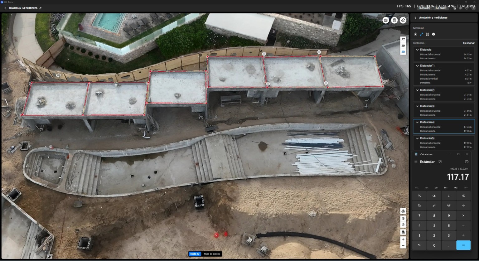 Three-dimensional Hard Rock roof model with measurements